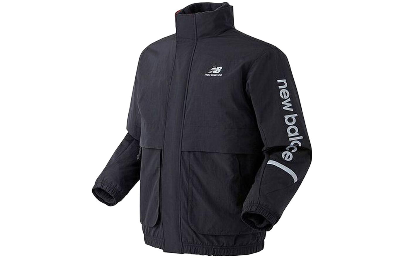 New Balance Black Stand Collar Zip-Up Long Sleeve Jacket nbnma13013-19