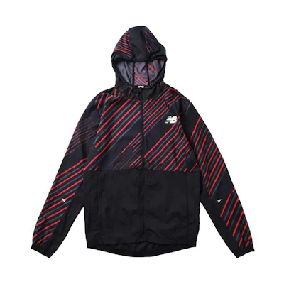 New Balance Black Twill Hooded Zip Casual Long Sleeve Jacket AMJ01204-BK