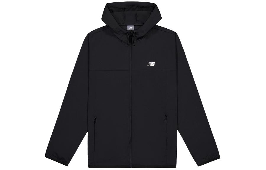 New Balance Black Unisex Zip-Up Hoodie Jacket Casual Sportswear MJ41506-BK