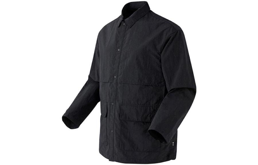 New Balance Black Utility Pocket Shirt Jacket NBNMB1L023-19
