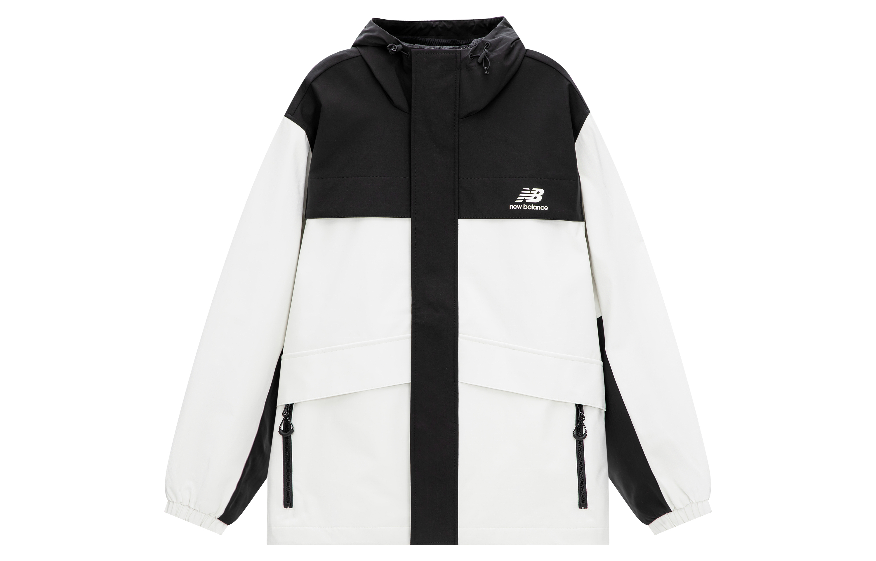 New Balance Black White Knitted Logo Jacket Casual Loose-Fit Fall Winter AMJ33359-CIC