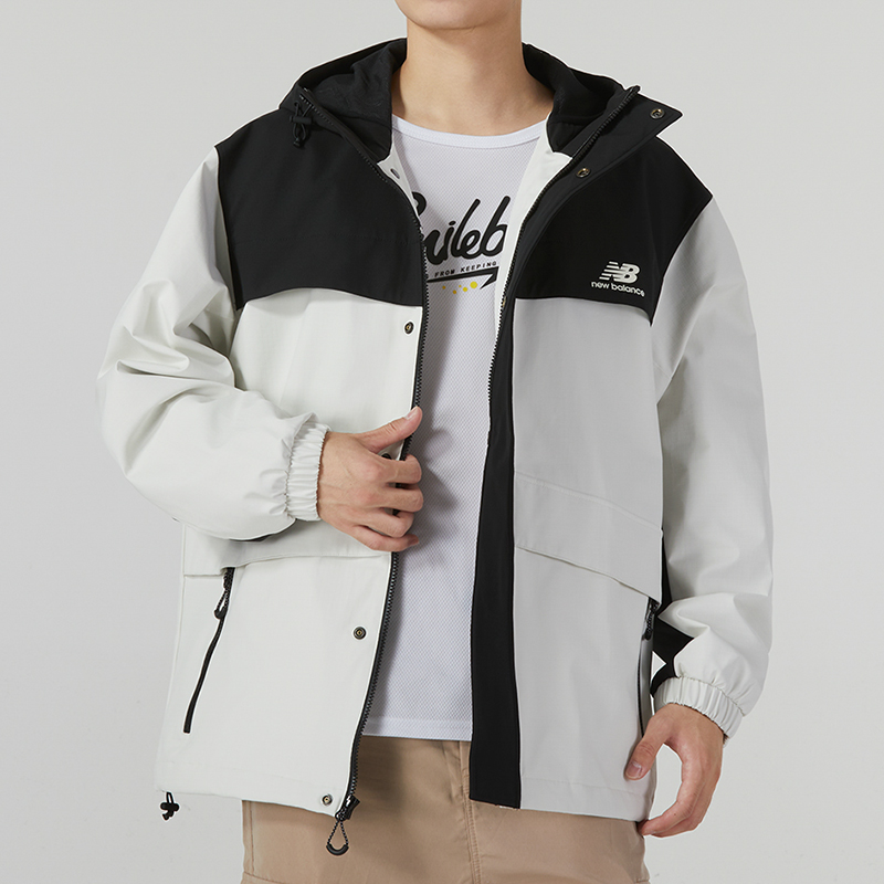 New Balance Black White Knitted Logo Jacket Casual Loose-Fit Fall Winter AMJ33359-CIC 圖 4