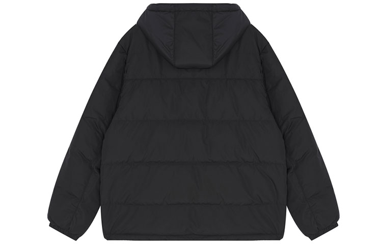 Lookbook New Balance Black Winter Hooded Down Jacket with Pockets. AMJ13333-BK