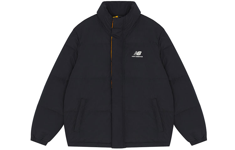 New Balance Black Winter Logo Puffer Jacket - Warm & Windproof. AMJ13337-BK