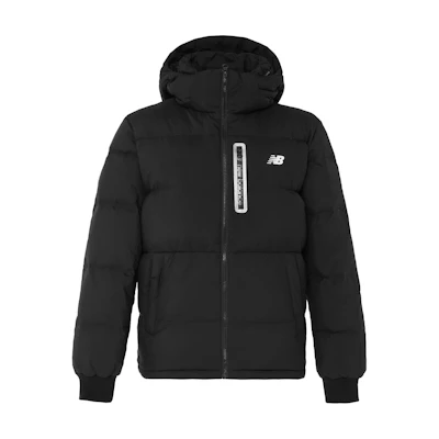 New Balance Black Winter Puffer Jacket with Hood NPA4S031BK