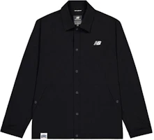 New Balance Black Woven Collar Jacket with Minimal Logo Design NAE22101-BK New Balance Black Woven Collar Jacket with Minimal Logo Design NAE22101-BK