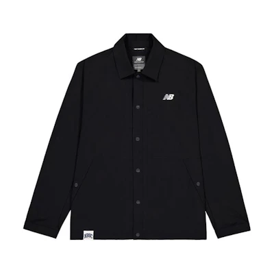New Balance Black Woven Collar Jacket with Minimal Logo Design NAE22101-BK