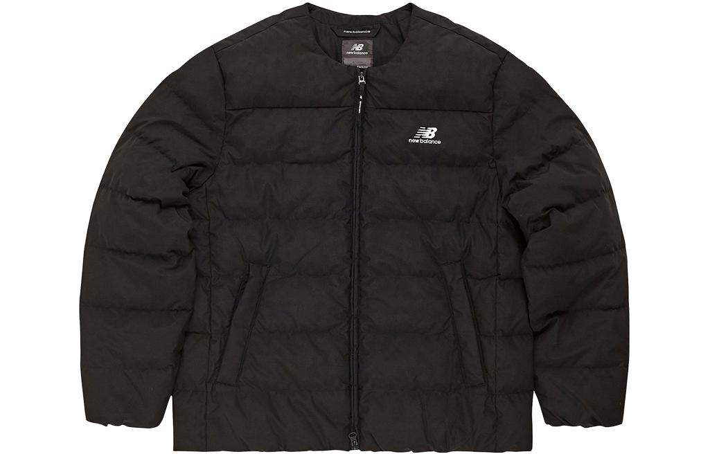 New Balance Black Zip-Up Collarless Long Sleeve Jacket NBNPD42903-19