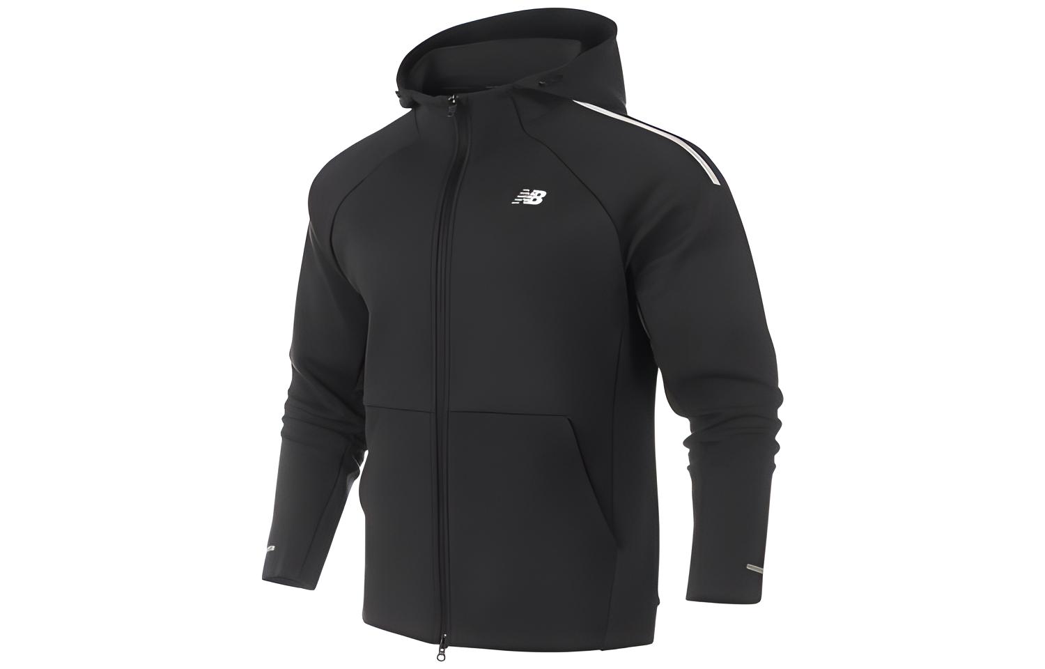 New Balance Black Zip-Up Hoodie Jacket AMJ01300-BK