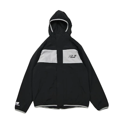 New Balance Black Zip-Up Hoodie Jacket with Colorblock Details MJ23591-BK