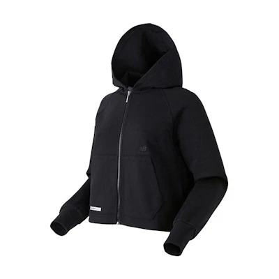 New Balance Black Zip-Up Hoodie Long Sleeve Sweatshirt NBMDC1W222-19
