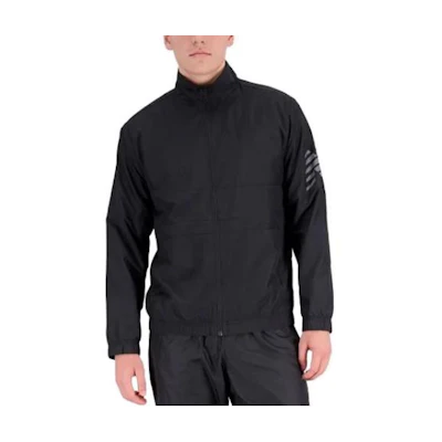 New Balance Black Zip-Up Jacket with Side Logo Print MJ31010-BK