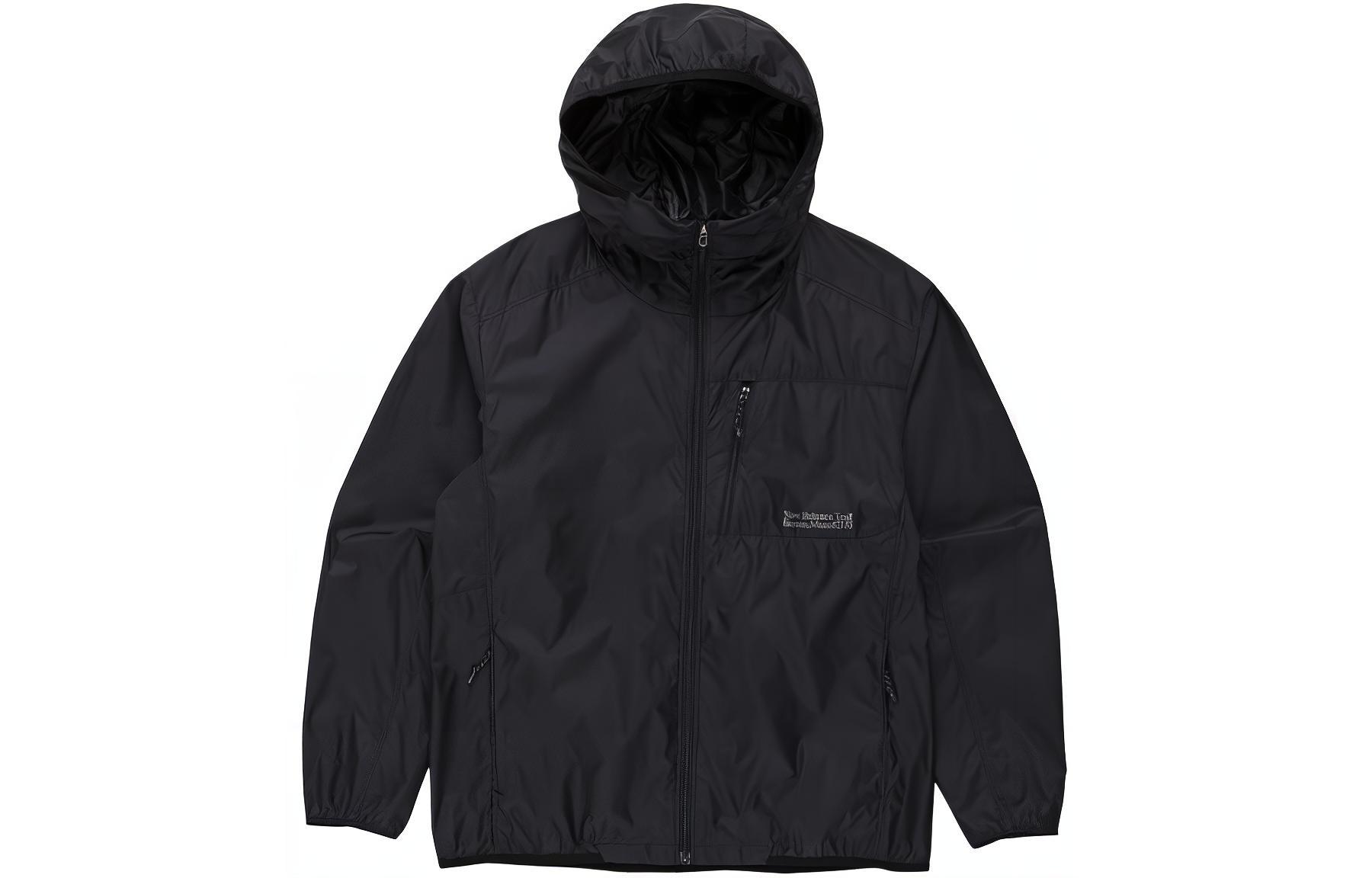 New Balance Black Zip-Up Solid Color Hoodie Jacket NBNMD19333-19