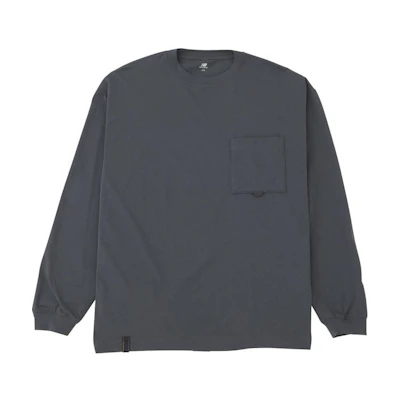 New Balance Blue-Grey Loose Fit Crewneck Pullover Long Sleeve Sweatshirt AMT45018-ACK
