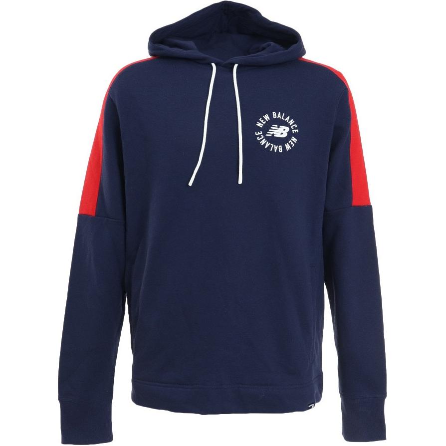 New Balance Blue Colorblock Badge Print Retro Hoodie MT21900P-GM