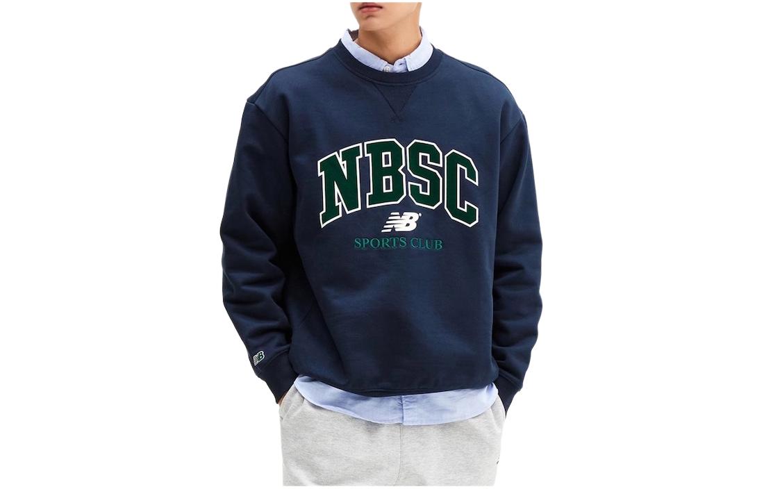 New Balance Blue Crewneck Sweatshirt with Letter Print NBNCD41823-59