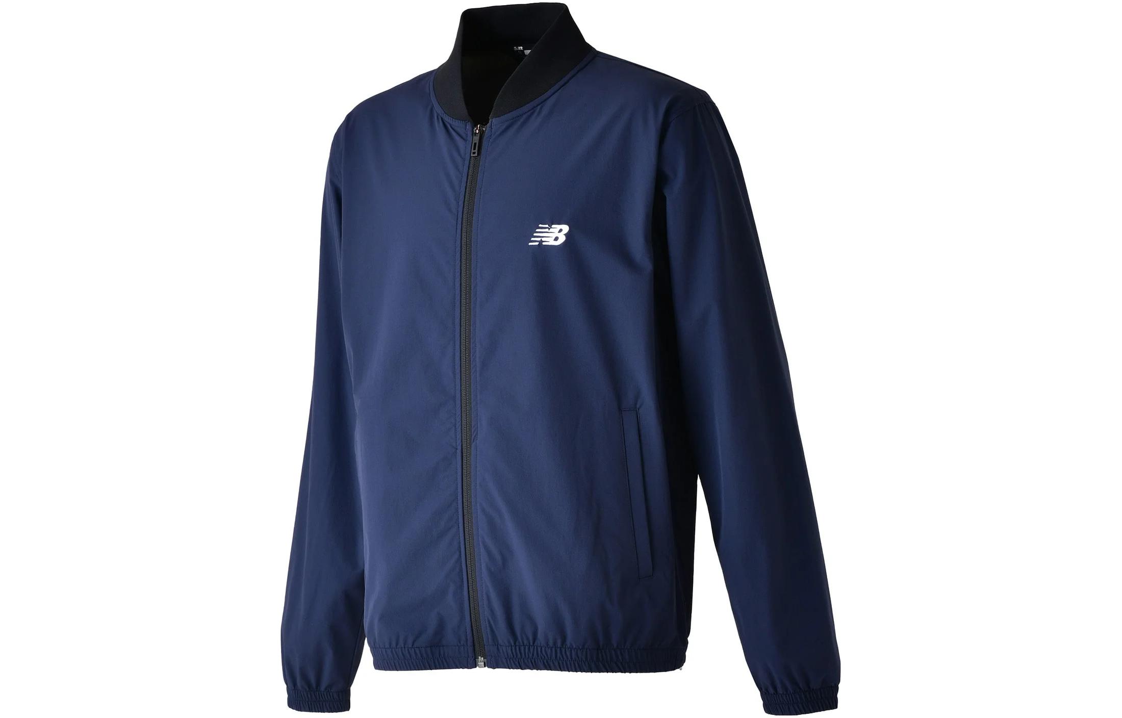 New Balance Blue Embroidered Logo Long-Sleeve Jacket AMJ25400-ECL