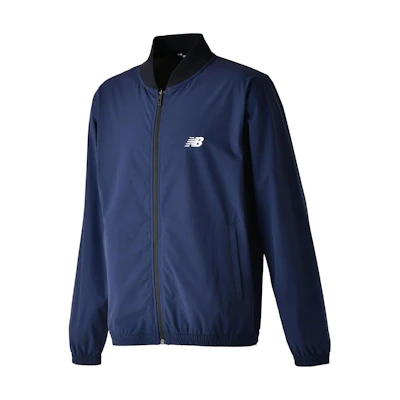 New Balance Blue Embroidered Logo Long-Sleeve Jacket AMJ25400-ECL