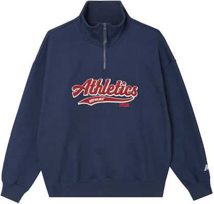 Sudadera Casual de Algodón con Cremallera Media Azul de New Balance NCE41081-MNV Buy Sudadera Casual de Algodón con Cremallera Media Azul de New Balance NCE41081-MNV