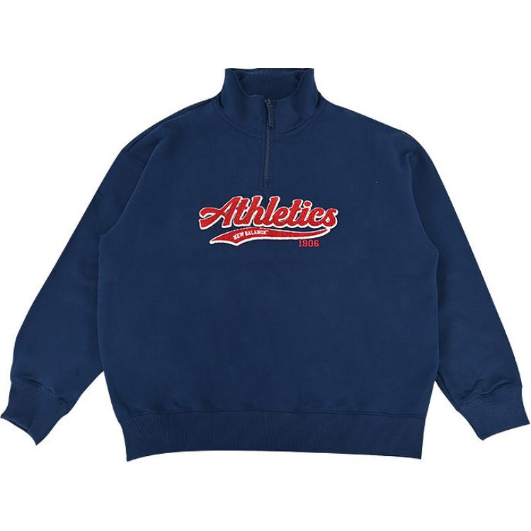 New Balance Blue Half-Zip Pullover Casual Cotton Sweatshirt NCE41081-MNV 圖 2