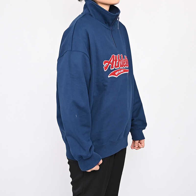 New Balance Blue Half-Zip Pullover Casual Cotton Sweatshirt NCE41081-MNV 圖 6