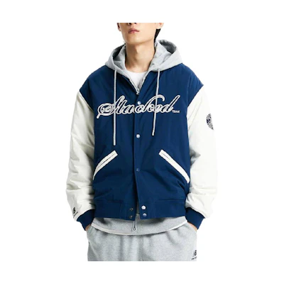 New Balance Blue Letter Print Patchwork Jacket NBNQD42903-59
