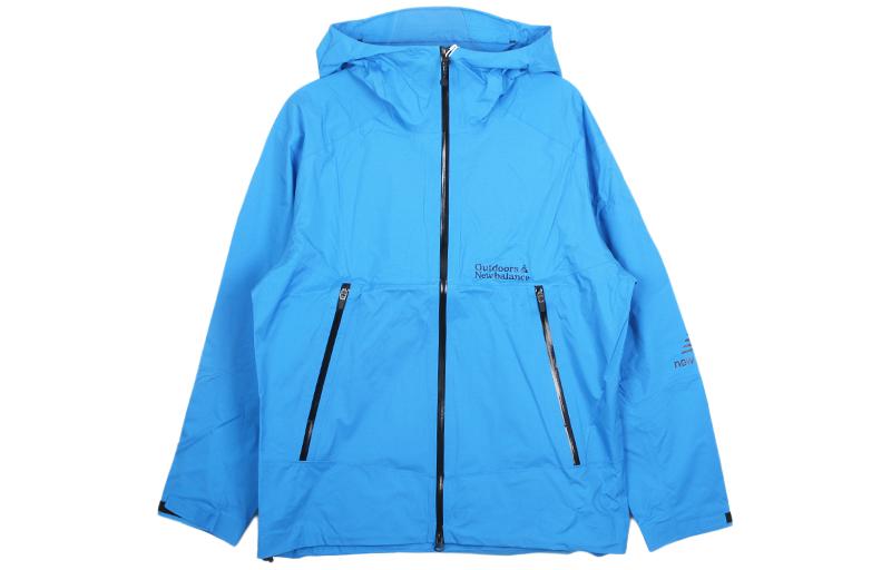 New Balance Blue Letter Print Zip-Up Hoodie Jacket BNMC19053-50