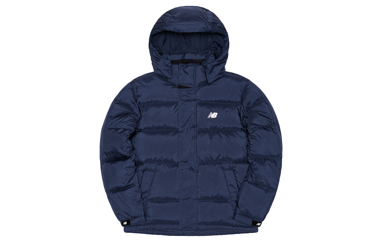 New Balance Blue Short Down Puffer Jacket Winter Collection NPA4S021NV