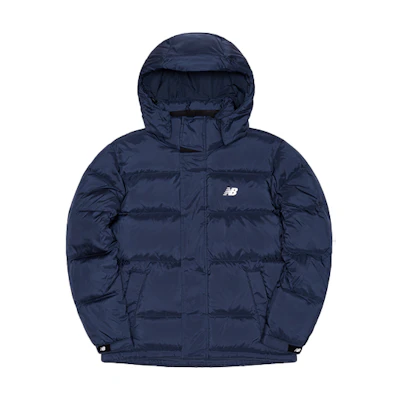 New Balance Blue Short Down Puffer Jacket Winter Collection NPA4S021NV