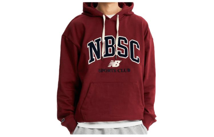 New Balance Brick Red Embroidered Logo Hoodie - Relaxed Fit NBN0E11813-20