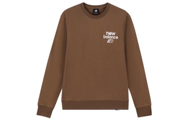 New Balance Brown Crewneck Pullover Sweatshirt MT33535-TRU