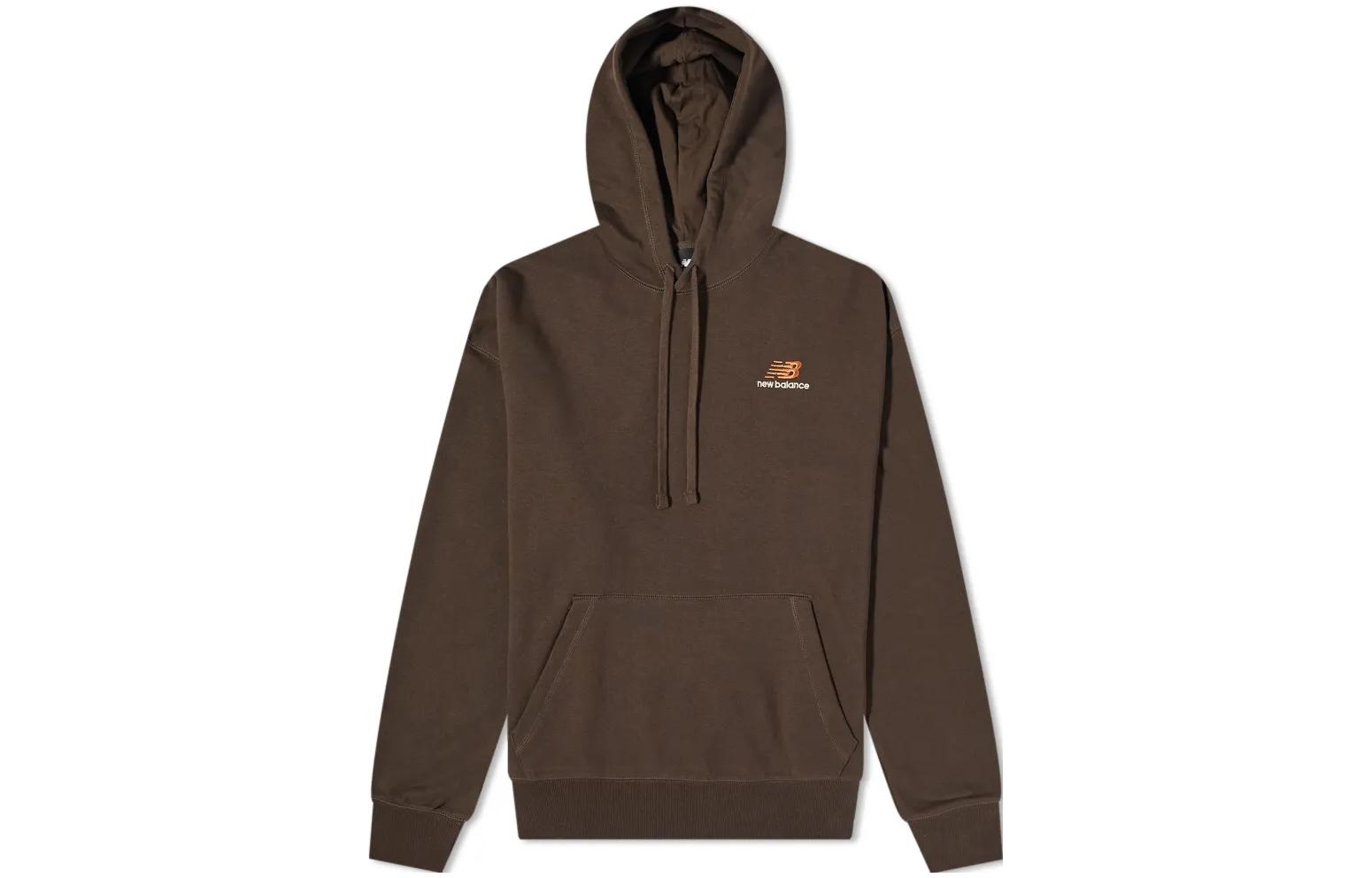 New Balance Brown Logo Embroidered Pullover Sweatshirt Unisex Couple Style UT21500-RHE