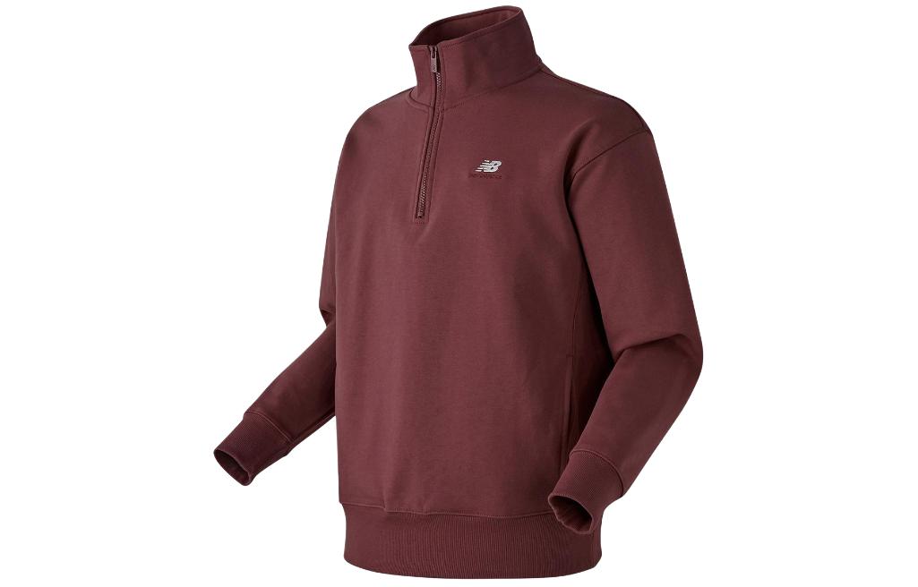 New Balance Brown Logo Print Zip-Up Long Sleeve Jacket NBNCD2S011-29