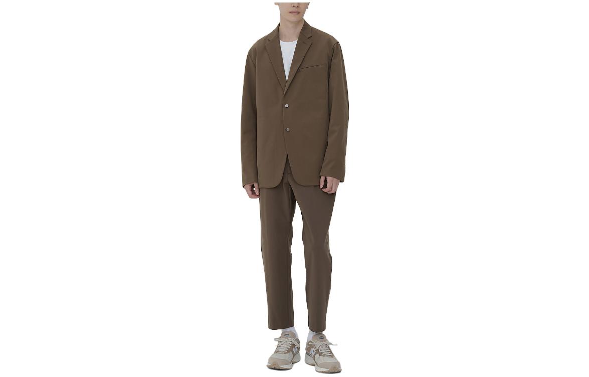 New Balance Brown Monochrome Long-Sleeve Jacket with Polo Collar AMJ35000-DUO