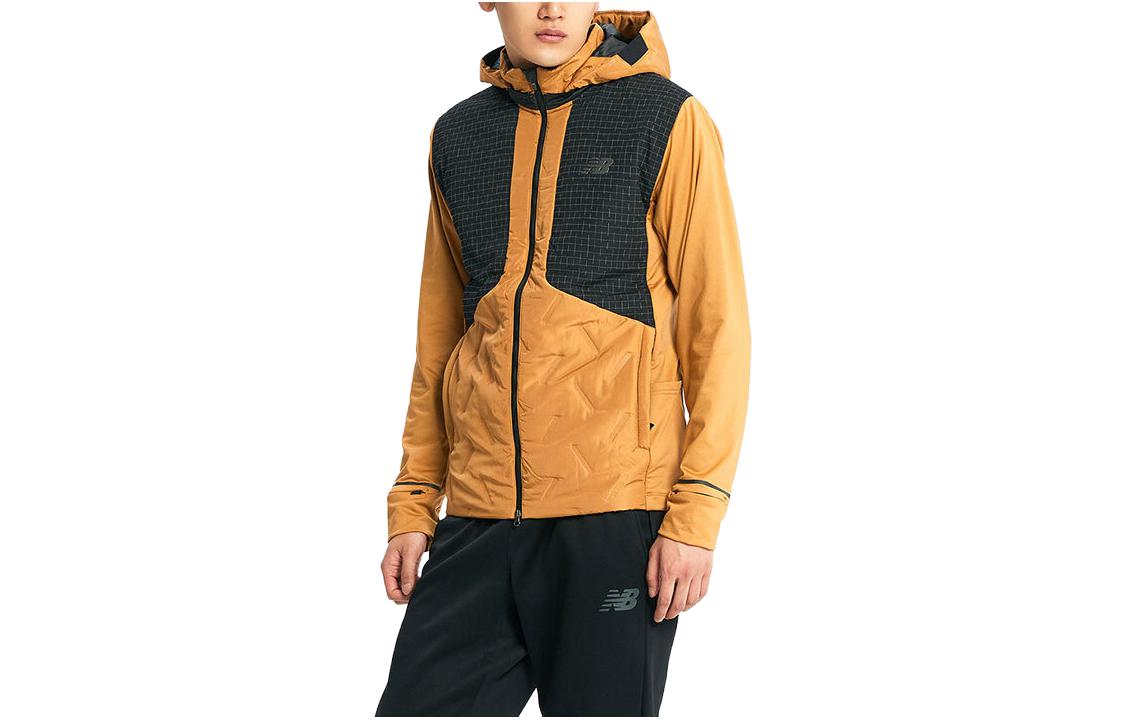 New Balance Brown Panel Relaxed Fit Zip Hoodie Jacket NBMDD4S041-85