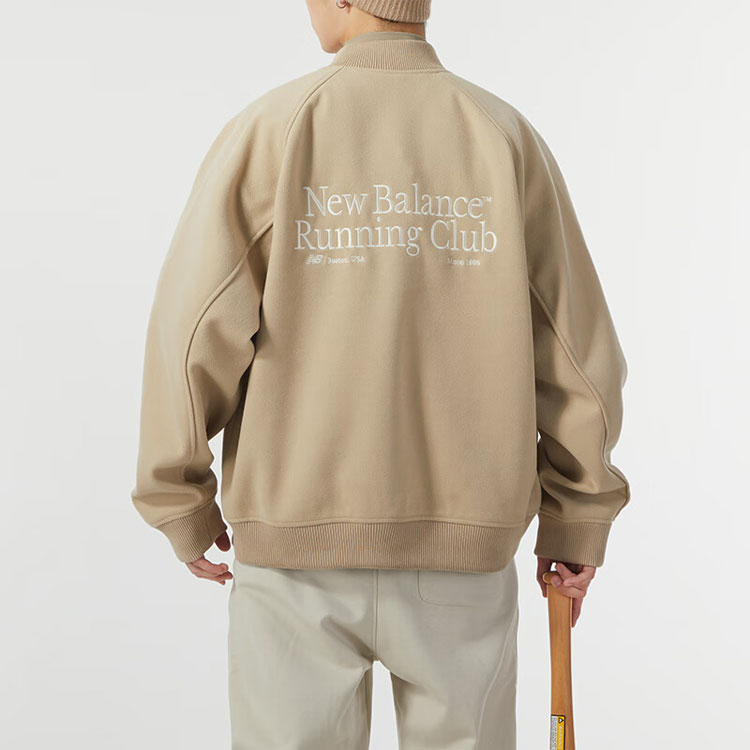 Purchase ニューバランス ブラウン シングルボタン 快適スタンドカラー ジャケット NME11051-BEI