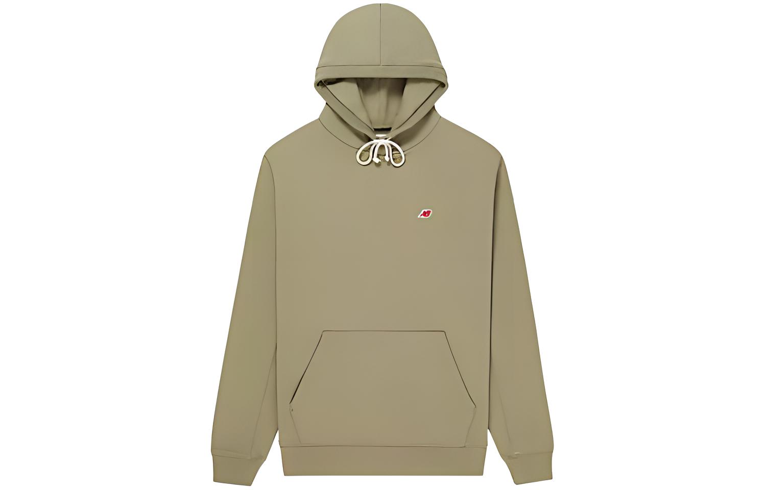 New Balance Camo Green Pullover Hoodie with Front Print Design MT21540-TCO