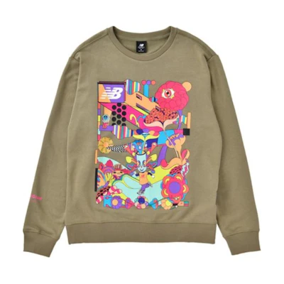 New Balance Camo Print Crewneck Sweatshirt Army Green MT23558-CGN