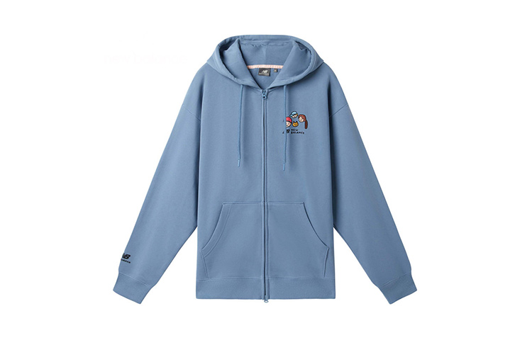 New Balance Cartoon Print Hoodie Jacket Unisex Blue MDA47013-BL