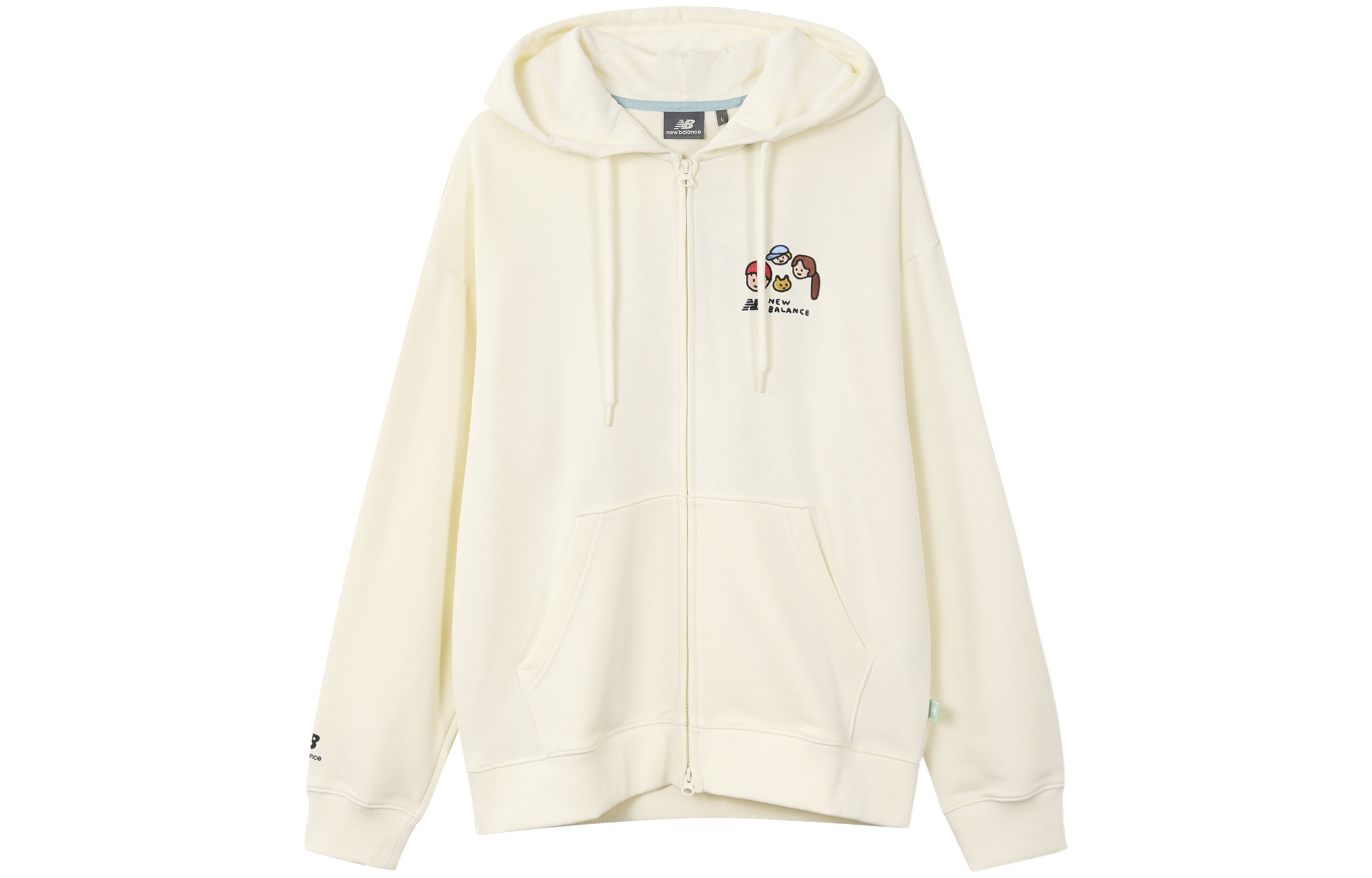 New Balance Cartoon Print Hoodie Jacket Unisex White MDA47013-IV