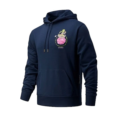 New Balance Cartoon Print Pullover Hoodie Unisex - Blue MT13563-NGO