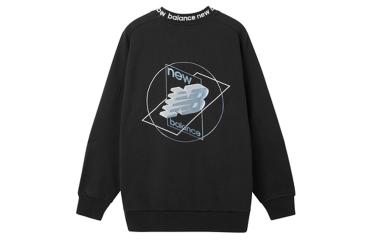 New Balance Casual Crewneck Pullover Sweatshirt Black AMT04365-BK