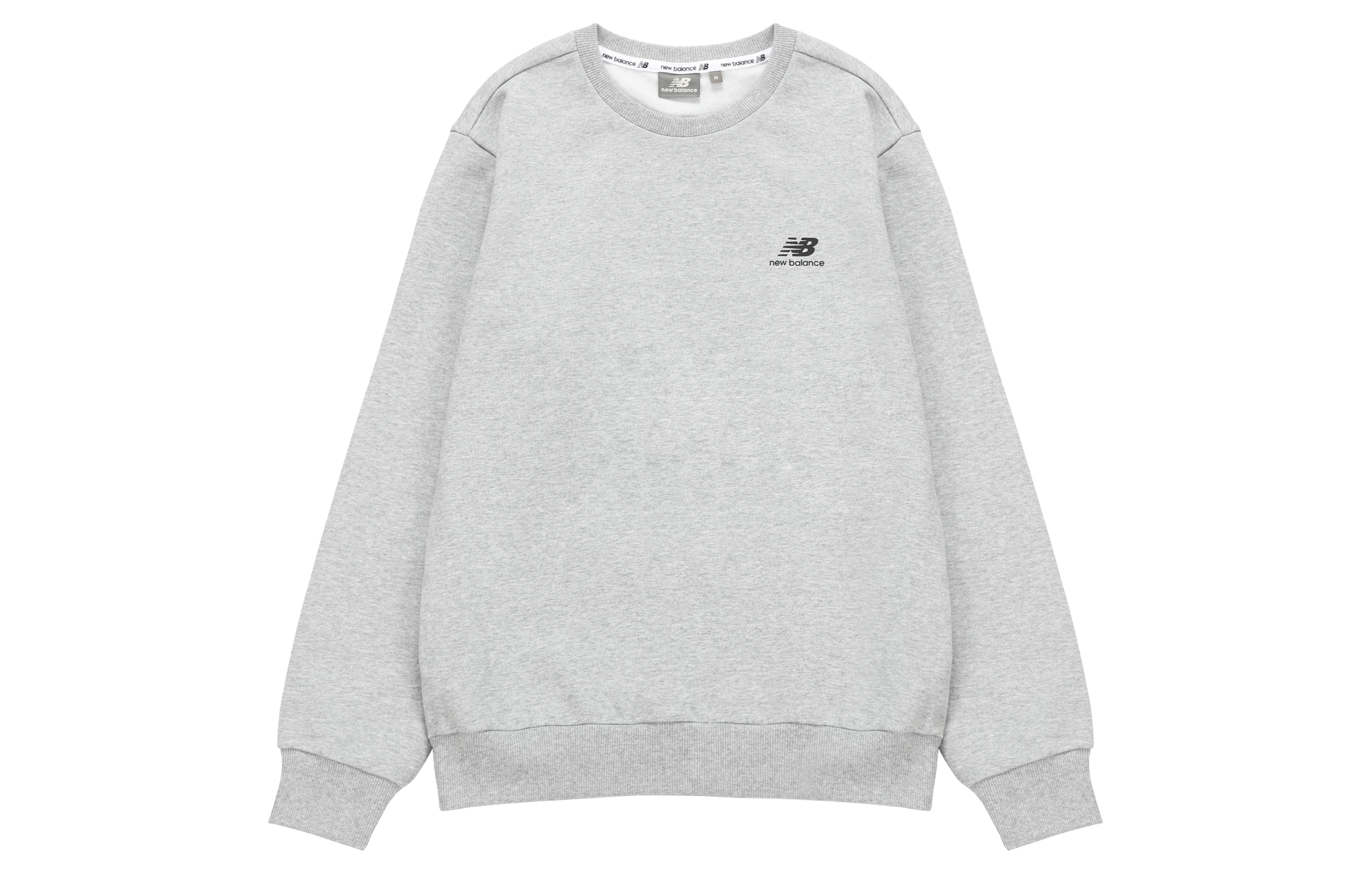 New Balance Casual Crewneck Pullover Sweatshirt Light Grey Unisex 5CB33223-GR