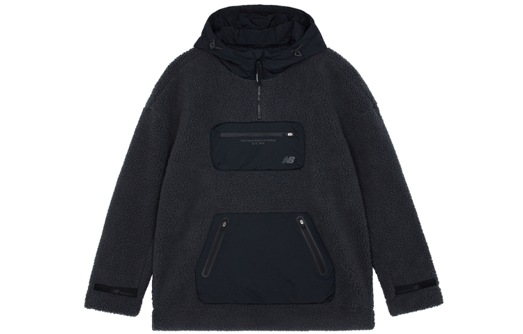 New Balance Casual Fleece Zip Pullover Unisex Jacket Black 5CB42143-CHL