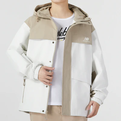 New Balance Jaket Knit Kasual Khaki dengan Logo Warna - Gaya Musim Gugur/Dingin AMJ33359-BNN Shop New Balance Jaket Knit Kasual Khaki dengan Logo Warna - Gaya Musim Gugur/Dingin AMJ33359-BNN