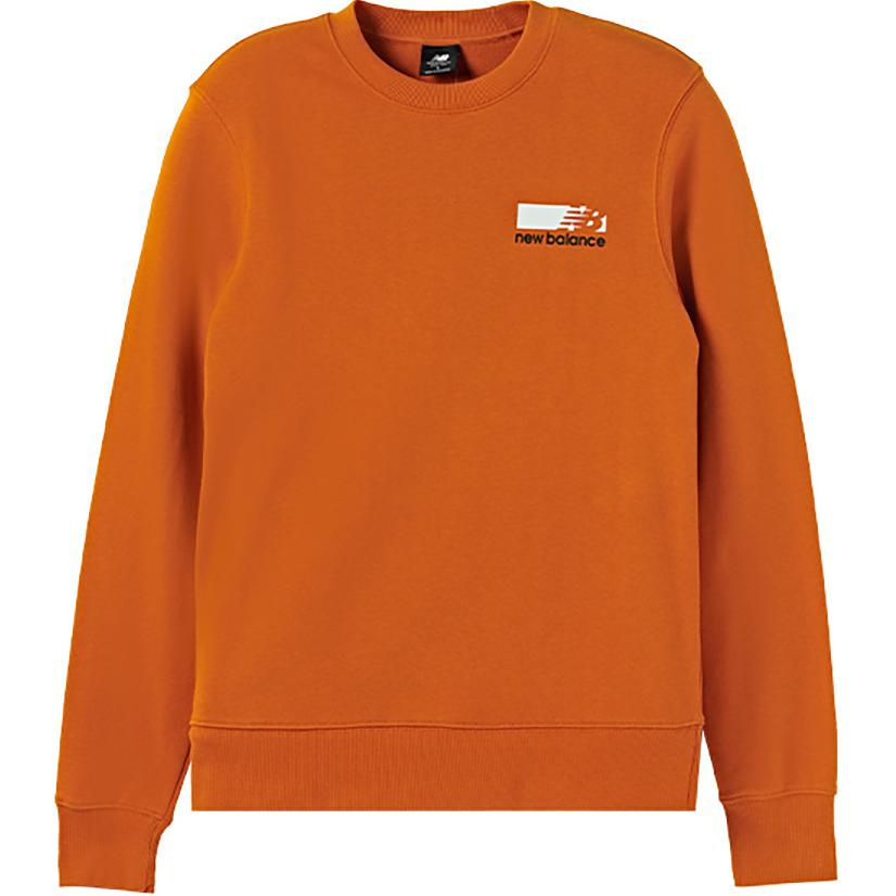 New Balance Casual Letter Knit Crewneck Sweatshirt Orange MT13906-VTO