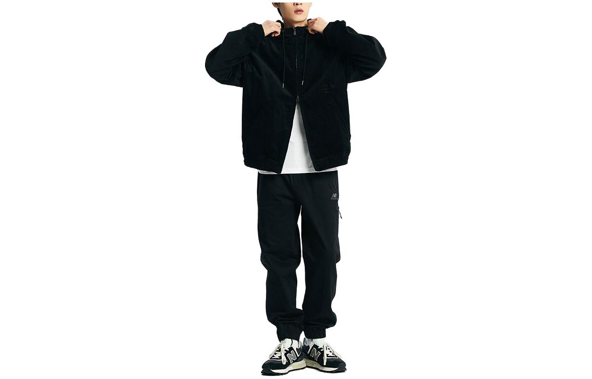 New Balance Casual Loose Fit Black Zip-Up Hoodie Jacket for Men NBNQD41933-19