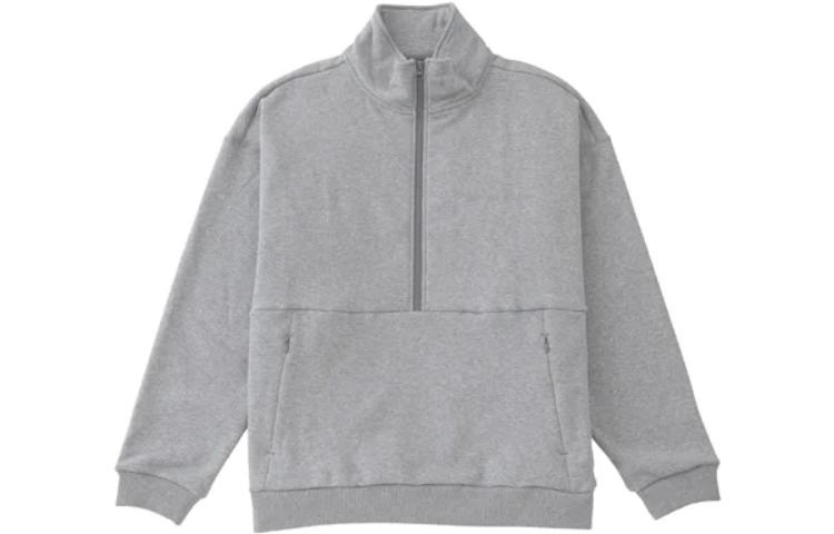 New Balance Casual Loose Fit Stand Collar Long Sleeve Sweatshirt Grey AMT35093-AG