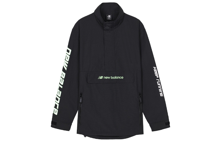 New Balance Casual Printed Half-Zip Jacket Black AMJ03321-BK