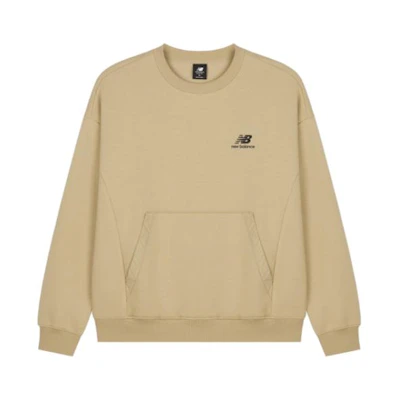 New Balance Casual Pullover Fleece Sweatshirt Yellow AMT23359-INC